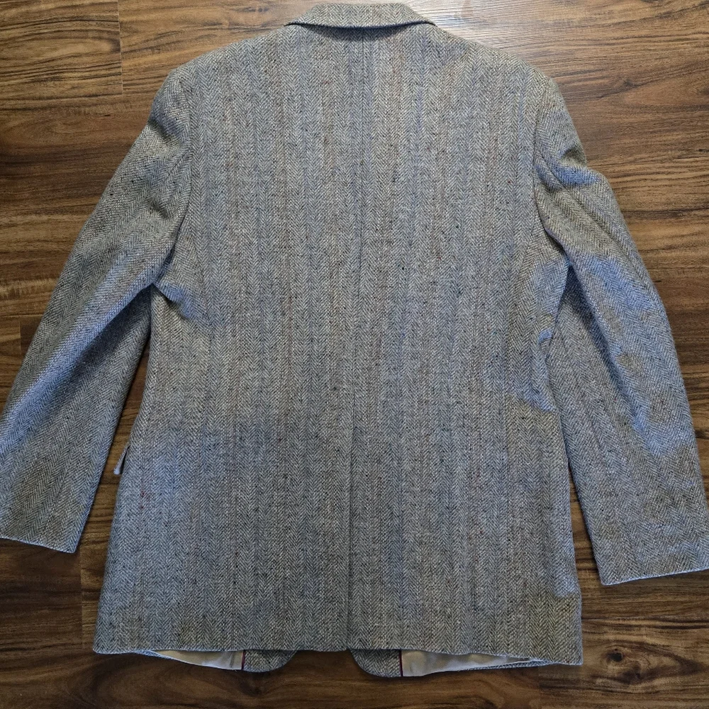 Imperial by Haggar Tweed Blazer Jacket Men's 46L 100% Wool USA Sport Coat Classy